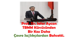 Prof. Dr. Sefer Aycan TBMM Kürsüsünden Bir Kez Daha Çevre Sağlıkçılardan Bahsetti.